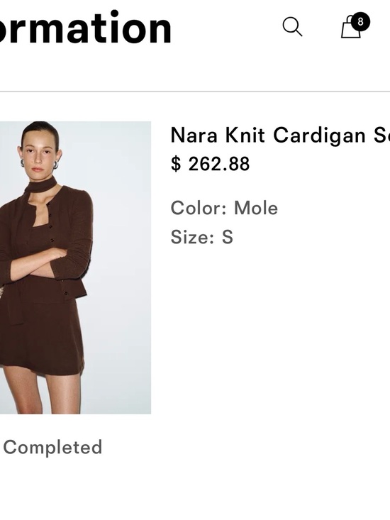 Reformation Dresses & Skirts - Nara Knit Cardigan Set in Mole Brown. - NWT